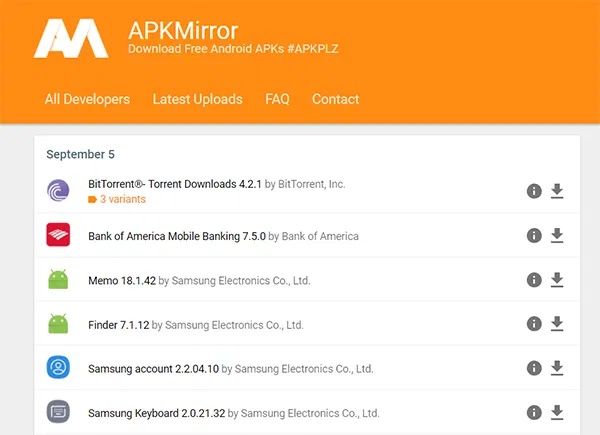 apkmirror home