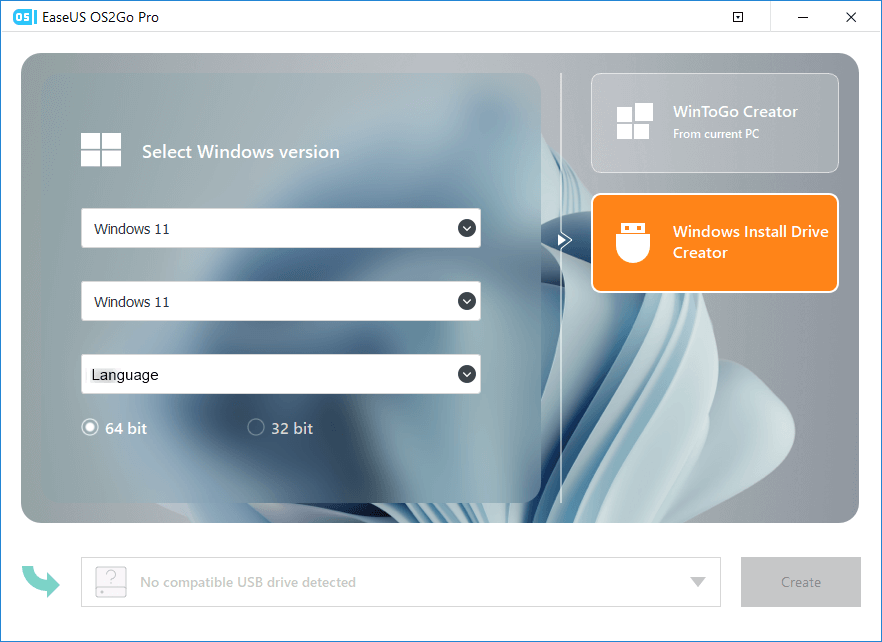 select Windows version