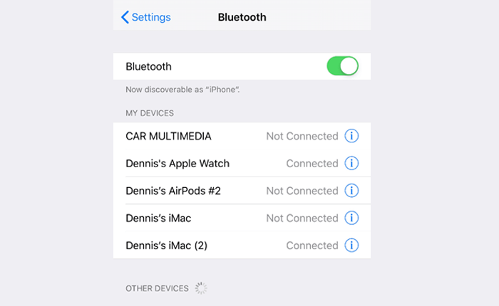 Limit data sharing on the connected device to fix the Bluetooth disconnecting issue