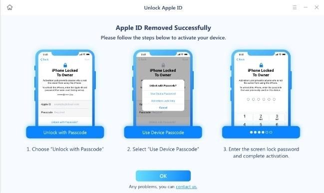 How to bypass activation lock with Easeus Mobiunlock Step 4