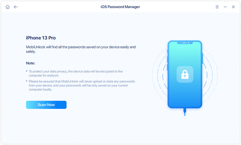 How to view Wi-Fi password with EaseUs MobiUnlock Step 2