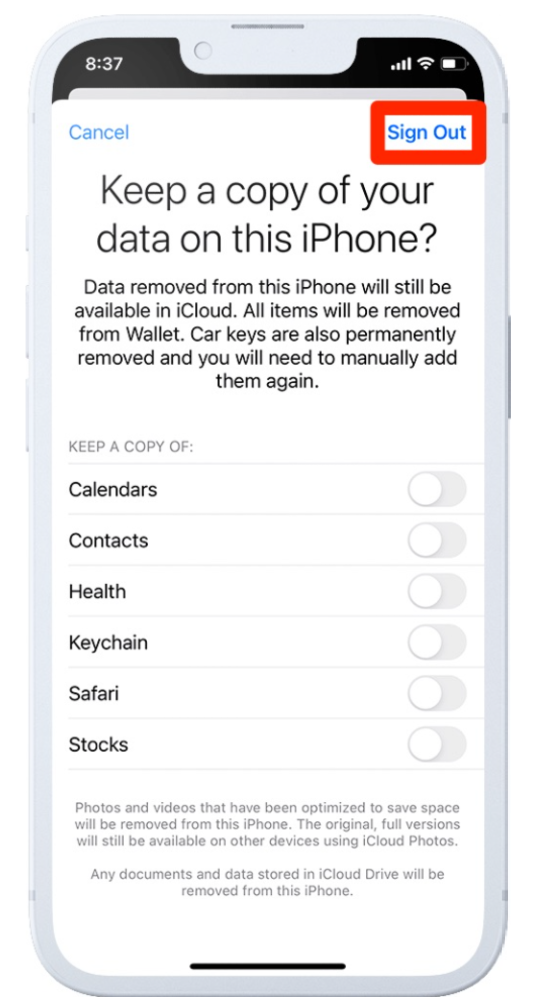 how to remove icloud from iphone/ipad with password step 4
