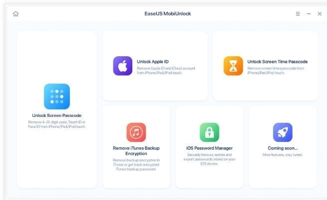 How to Unlock iPhone with Emergency Call Screen alternative: EaseUS MobiUnlock Step 1