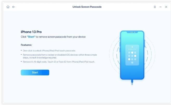 How to Unlock iPhone with Emergency Call Screen alternative: EaseUS MobiUnlock Step 2