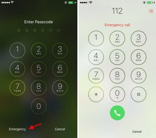 How to Unlock iPhone with Emergency Call Screen Step 2
