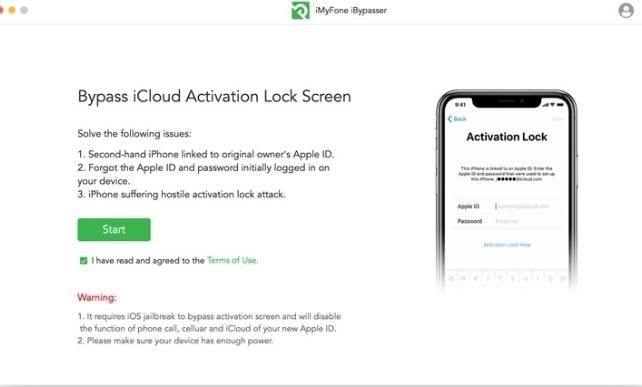 How to bypass activation lock with iMyFone iBypasser Step 1