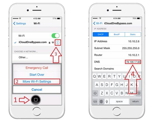 How to remove activation lock without previous owner via DNS Step 4
