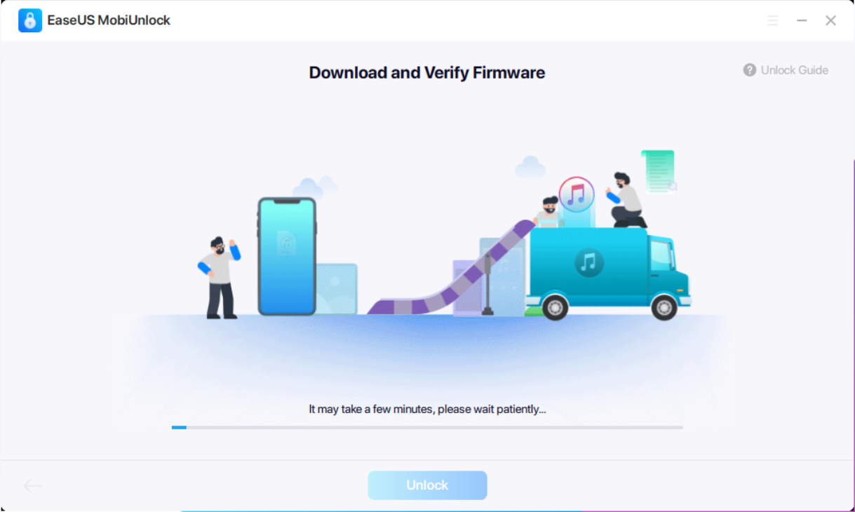 How to remove activation lock without previous owner via EaseUS MobiUnlock Step 1