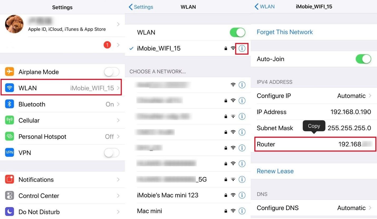How to view Wi-Fi password via router settings Step 1