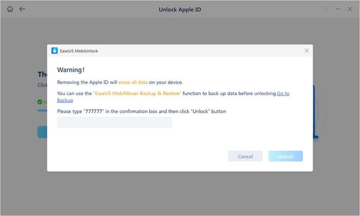click on the unlock icon