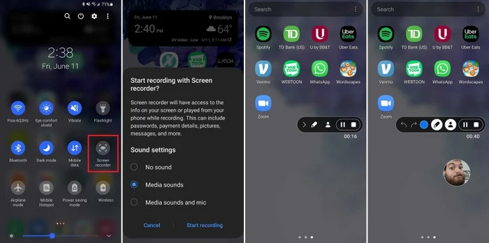 record duo call on android using android screen recorder