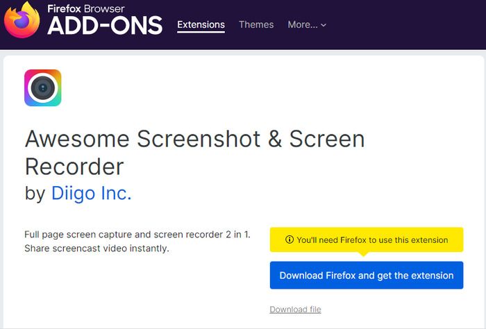 awesome screenshot extension for firefox