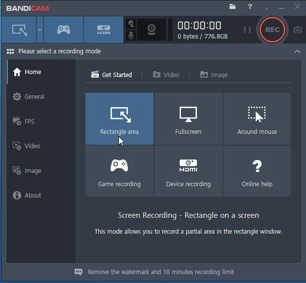 launch bandicam screen recorder software