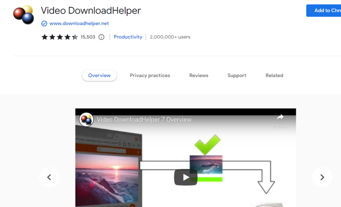 Download embedded videos using the browser extension