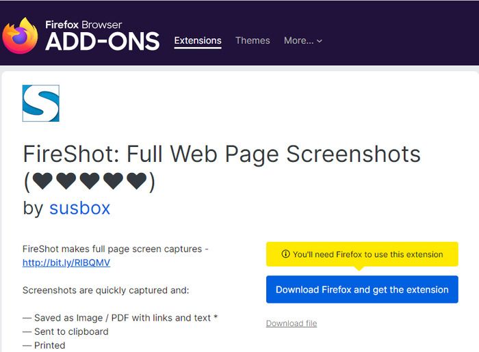 fireshot screen recorder extension for firefox