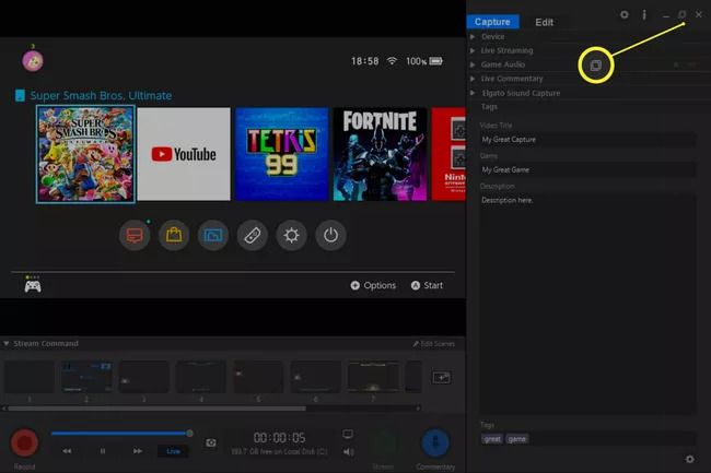 press the full screen option