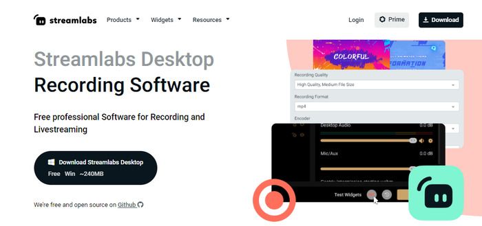streamlabs screen recording software