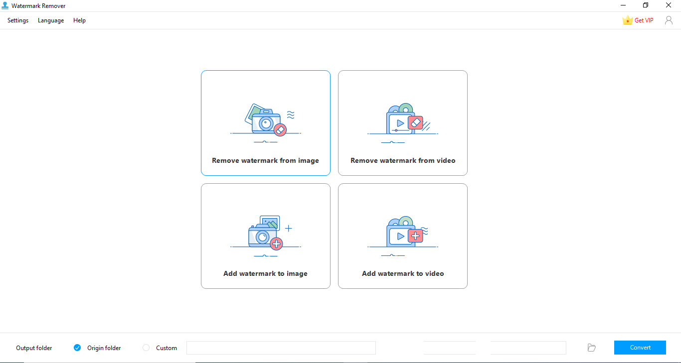 click on Add watermark to video option