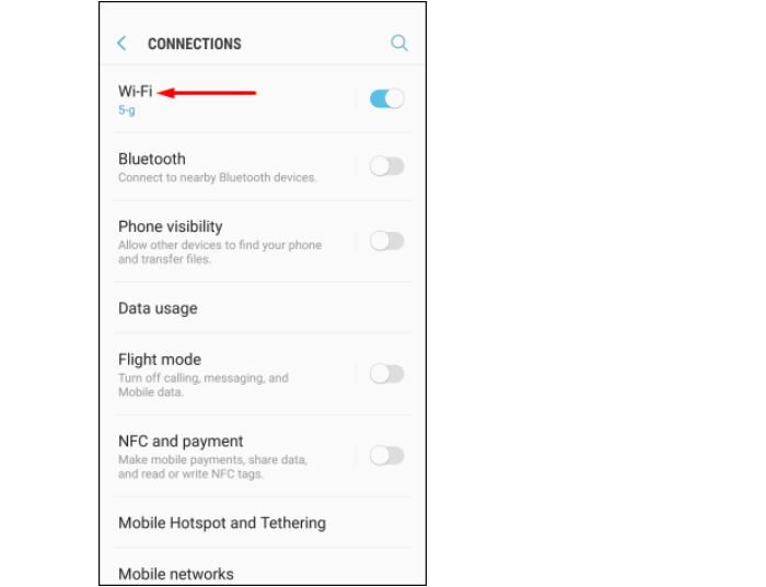 5G Network Not Showing up on Android Step 2