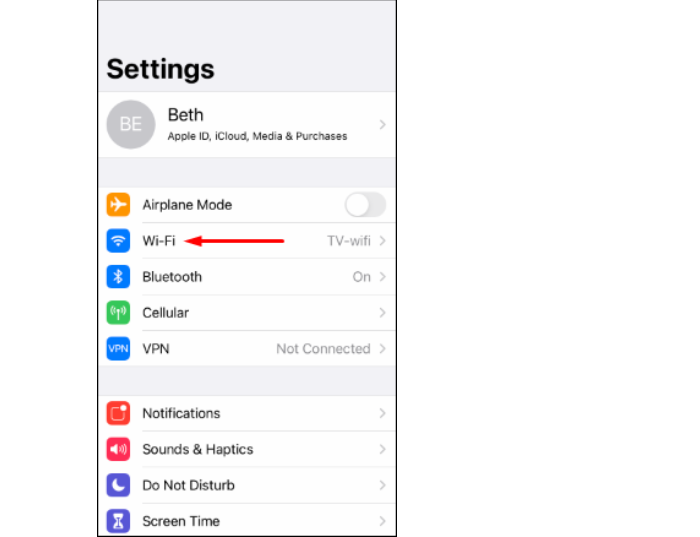 5G Network Not Showing up on iPhone Step 2