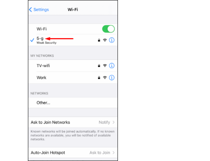 5G Network Not Showing up on iPhone Step 3