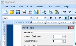 Main interface screen of AbleWord