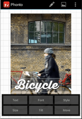 Adding text option on Phonto