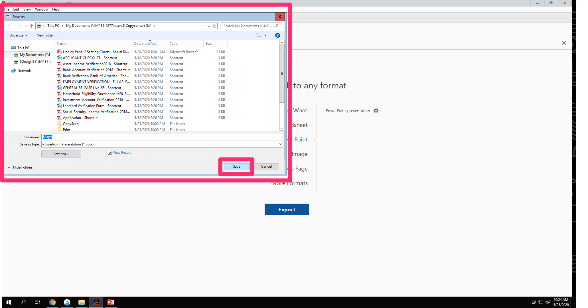 Converting PDF to jpg using Adobe Acrobat
