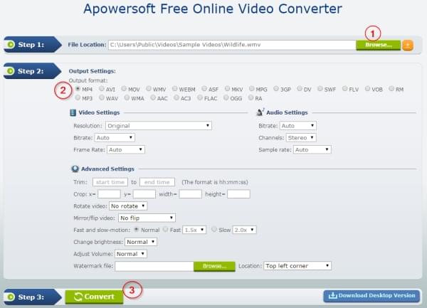 Apowersoft Free Online Video Converter