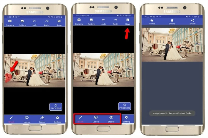 remove watermark using remove unwanted object app