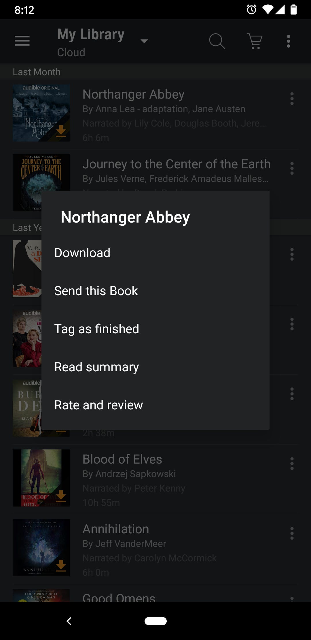 clicking on send this book button 