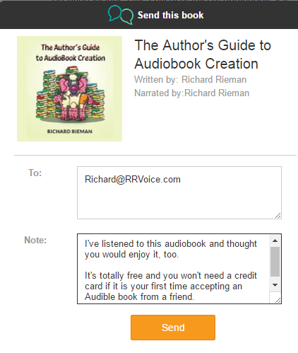 sharing the audible through the website