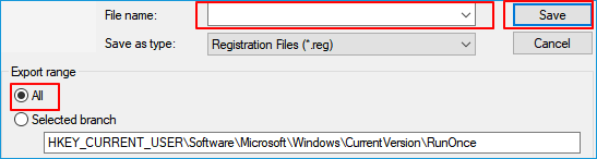 Backup registry