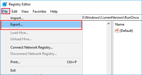 Export Registry