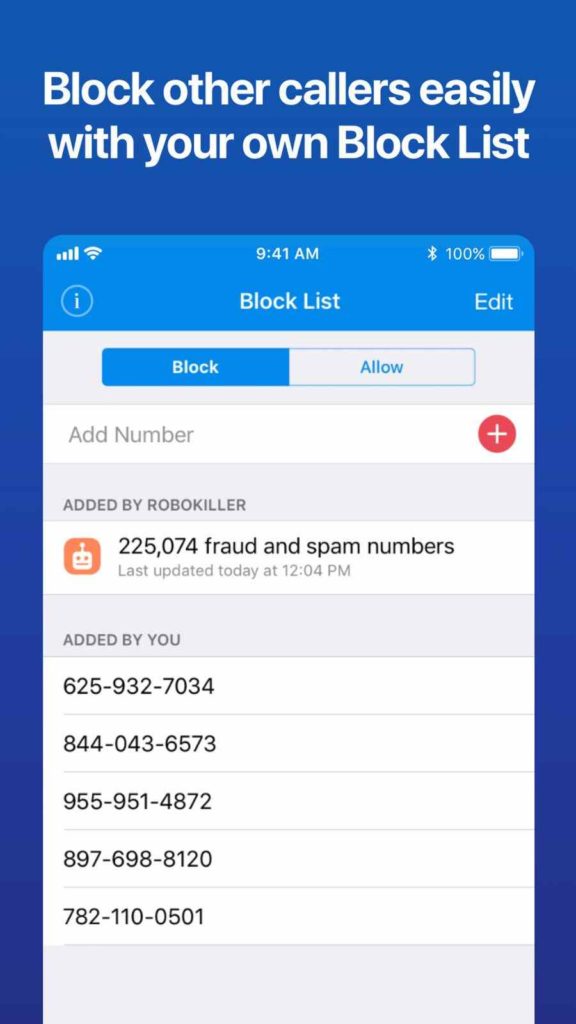 robokiller interface
