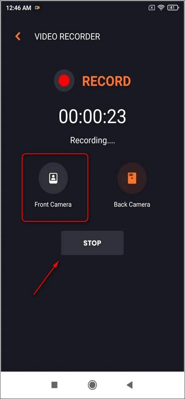record video without opening camera