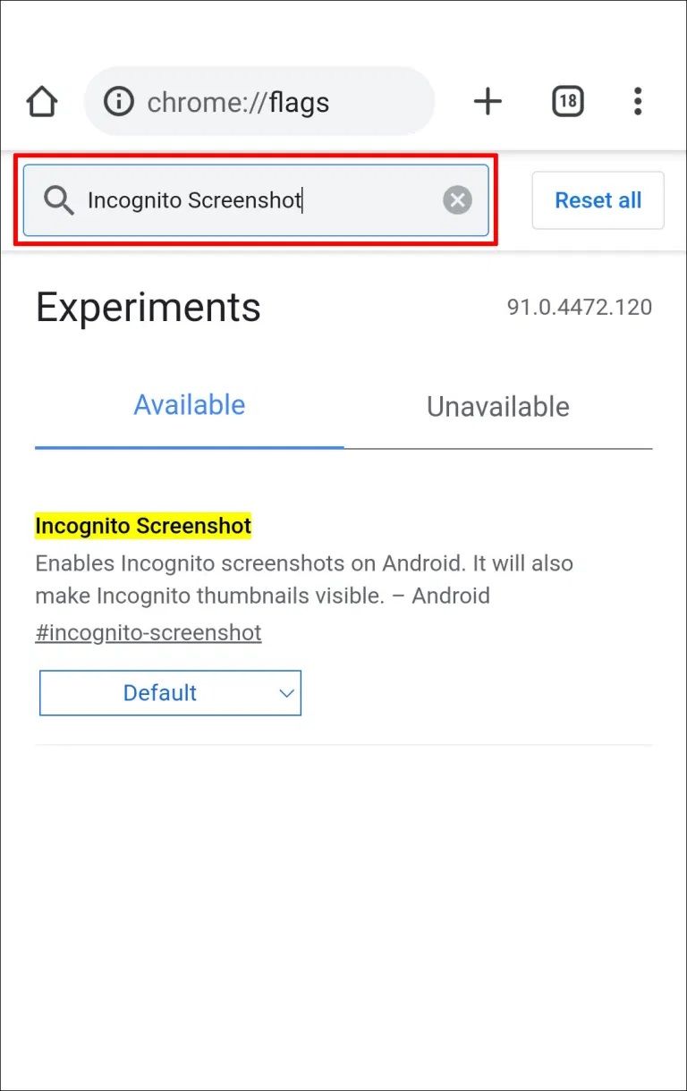 search incognito screenshot