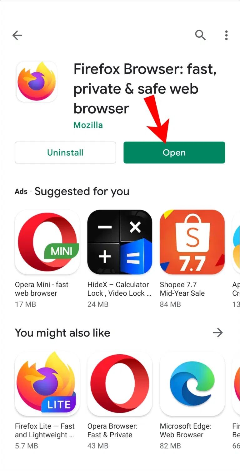 launch firefox<br>