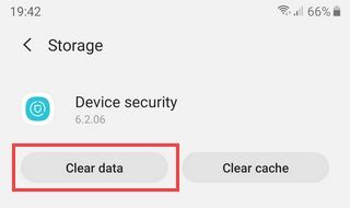 clear data