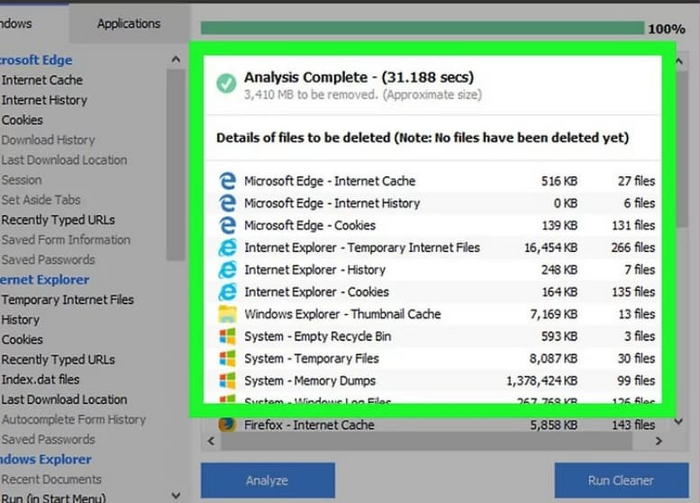 start analyze process
