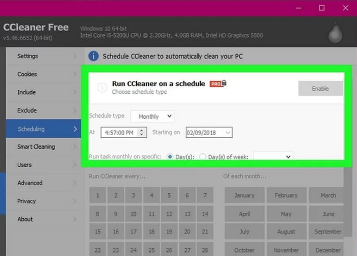 click on the run option
