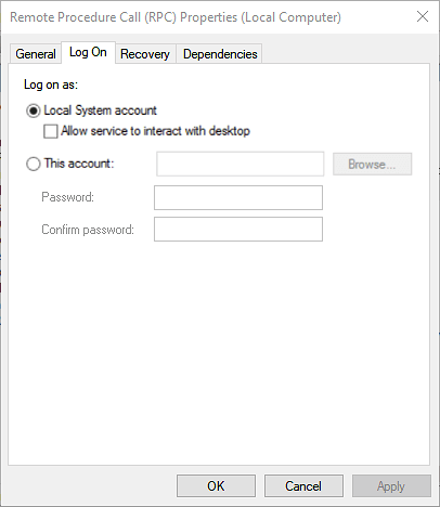 Change Remote Procedure Call