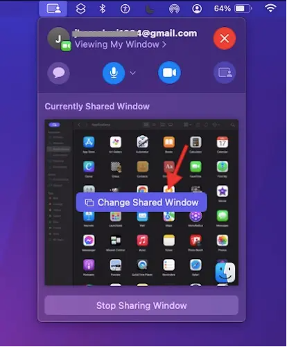 change shared windows