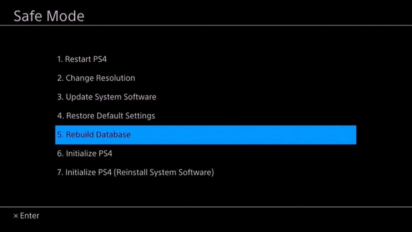 choose rebuild database option