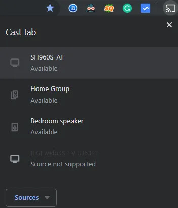 enable chromecast option