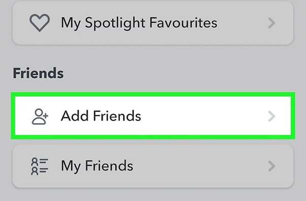 click on friends option