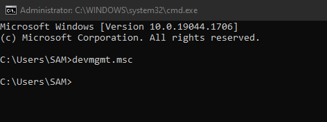 Mac Address Changer method using Command Prompt Step 2 