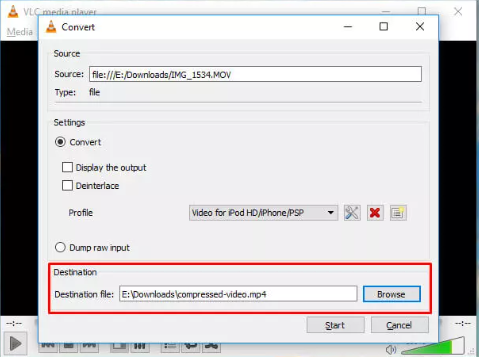 choose a saving location