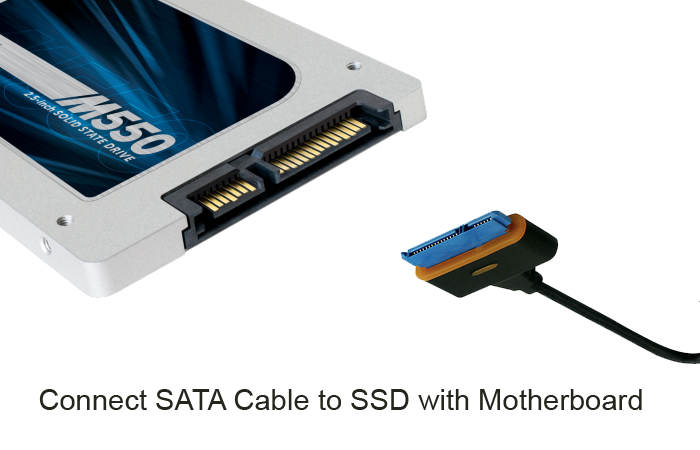 Connect the SATA Cable properly with SSD and Motherboard
