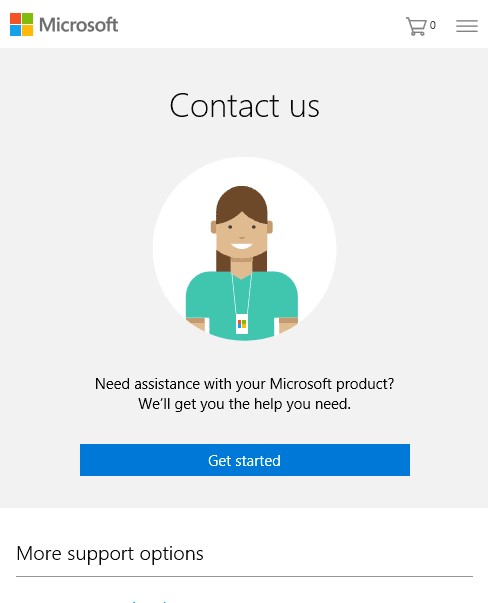contact windows support team